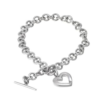 Hot Diamonds Sterling Silver Satin Open Heart