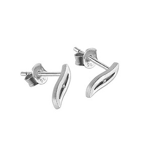 Hot Diamonds Sterling Silver Matt and Polished Wave Earrings