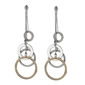 DKNY Circles Stainless Steel Small Drop Earrings