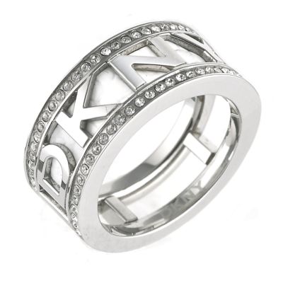 Stainless Steel White Coloured Ring - Size M1/2