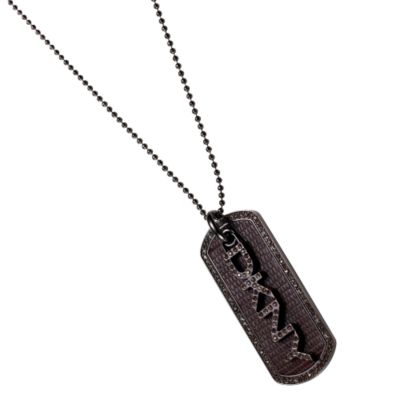 dkny brown dog tag