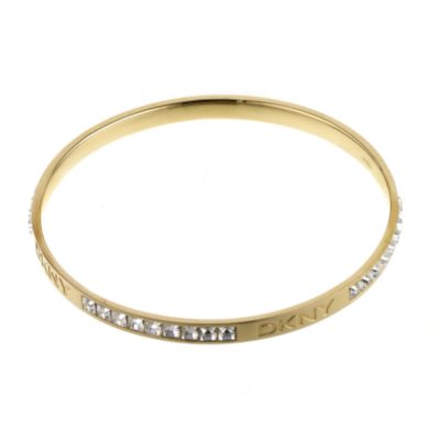 DKNY stainless steel golden colour logo bangles - Product number 6549403