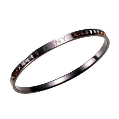 DKNY Circles brown stone set stainless steel bangle - Product number 6549411