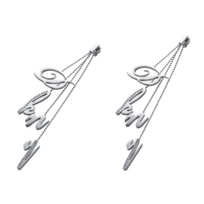 DKNY Circles stainless steel stone set logo earrings - Product number 6549551