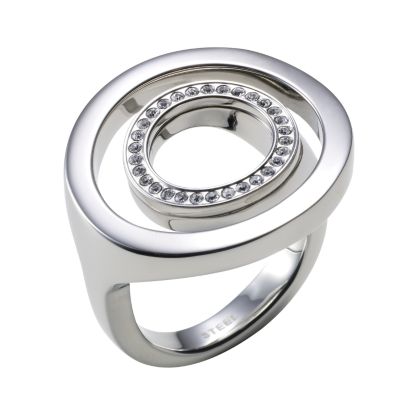 DKNY Circles white stone set stainless steel ring - Product number 6549624
