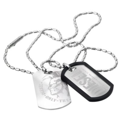 Diesel Men's Stainless Steel Double Dog Tag - Product number 6549721
