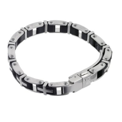 Simmons Jewelry Co. Stainless Steel and Diamond Bracelet - Product number 6549861