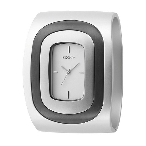 DKNY ladies rectangular dial bangle watch