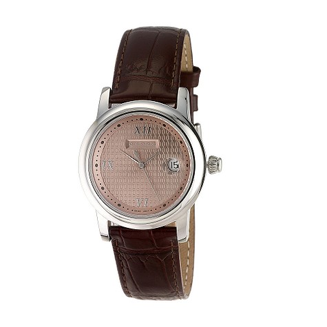 Cross Chicago mens round dial brown leather