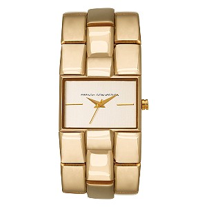 Ladies`Gold-Plated Bracelet Watch