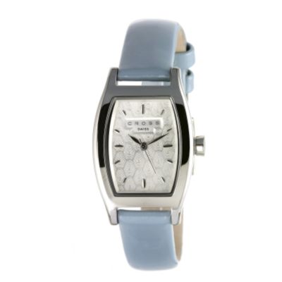 Cross Paris ladies tank dial blue leather strap