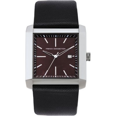 French Connection Men's Square Dial Black Strap Watch - Product number 6556868