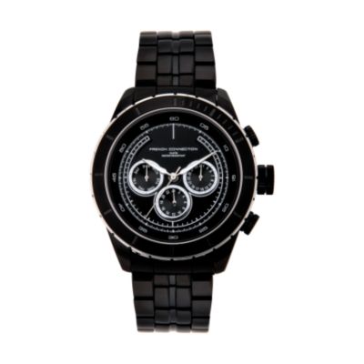 French Connection Men's Black Multi Dial Bracelet Watch - Product number 6556973