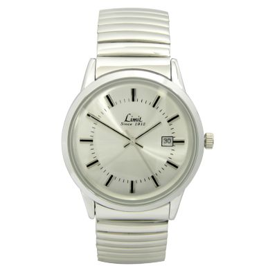 Limit Vintage Men's Silver Dial Expander Bracelet Watch - Product number 6557155
