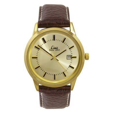 Limit Vintage Men's Gold Plated Strap Watch - Product number 6557198