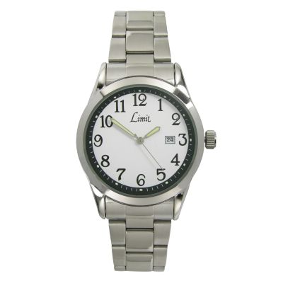 Vintage Men` White Dial Bracelet Watch