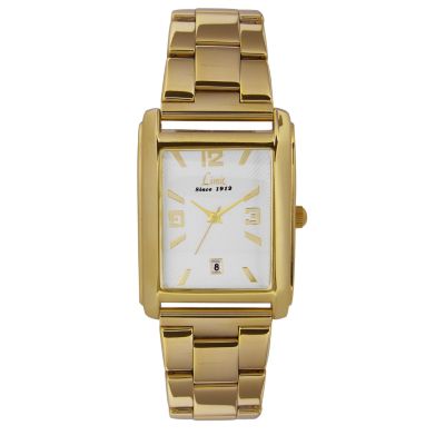 Limit Vintage Men's Gold Plated Silver Dial Bracelet Watch - Product number 6557392