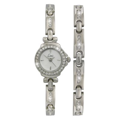 Limit Vintage Ladies' Stone Set Watch And Bracelet Gift Set - Product number 6557570