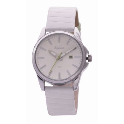 Kahuna Ladies' Round Dial White Leather Strap Watch - Product number 6557996