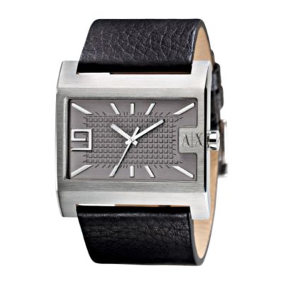 Armani Exchange Men's Black Leather Strap Watch - Product number 6561195