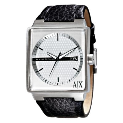 Armani Exchange Men's Black Leather Strap Watch - Product number 6561233