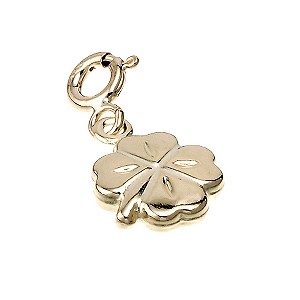 9ct Yellow Gold Four Leaf Clover Charm