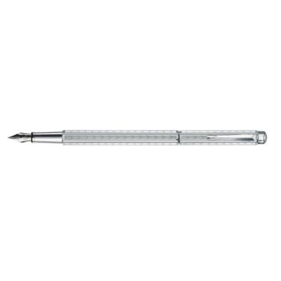 Caran d'Ache Ecridor Chevron silver fountain pen medium - Product number 6562388