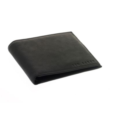 Ted Baker black leather bifold wallet with logo