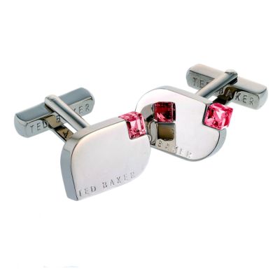 Pink Crystal Set Cufflinks