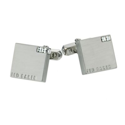 ted baker clear crystal set cufflinks