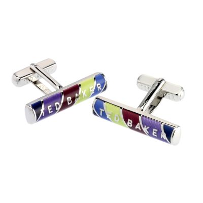 Ted Baker stripy cufflinks