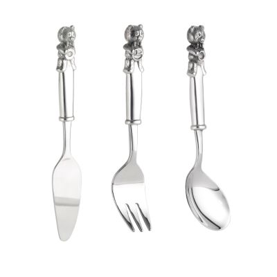 Pewter Christening cutlery set in gift box - Product number 6565808