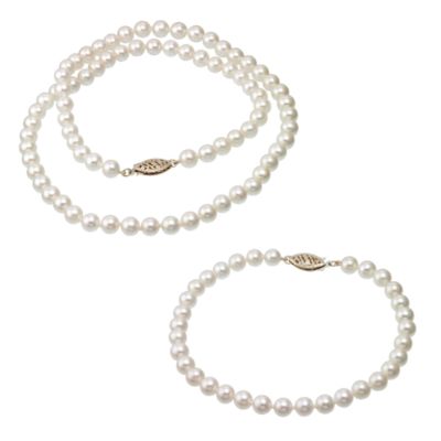 9ctYellow Gold Cultured Freshwater Pearl Jewellery Set - Product number 6565948