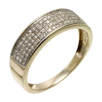 9ct Yellow Gold Channel Set Diamond Ring - Product number 6566936
