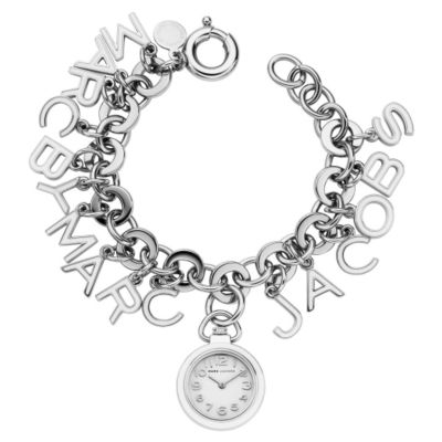 Jacobs ladies letter charm bracelet watch