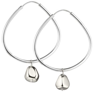 Soffio steel hoop and sterling silver