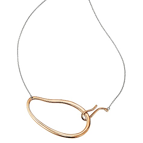 Milano Segno steel and 18ct rose gold