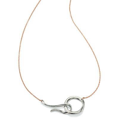Segno 18ct rose gold and silver