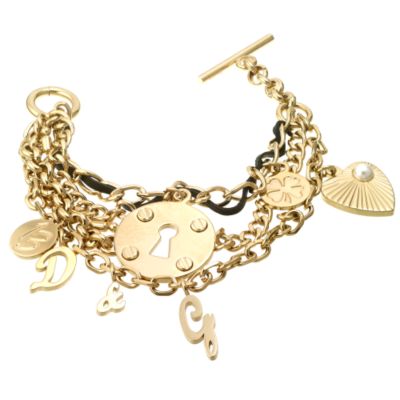 D&G gold plated multi charm bracelet - Product number 6579825