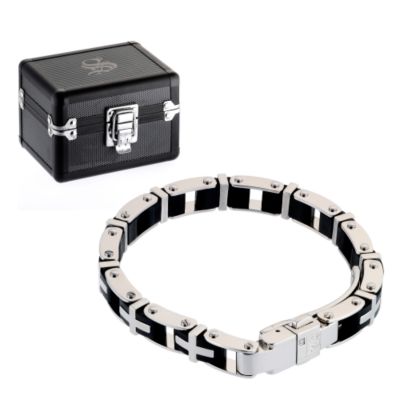 Simmons Jewelry Co. stainless steel diamond cross bracelet