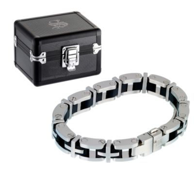 Simmons Jewelry Co. stainless steel and diamond bracelet - Product number 6582494