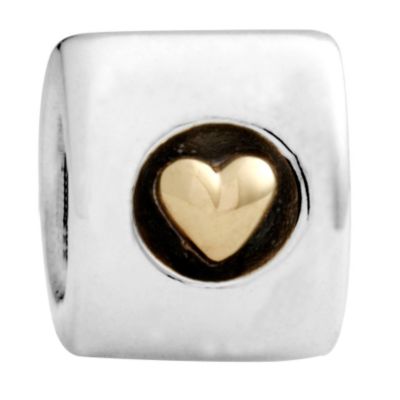 pandora sterling silver and 14ct gold hearts of