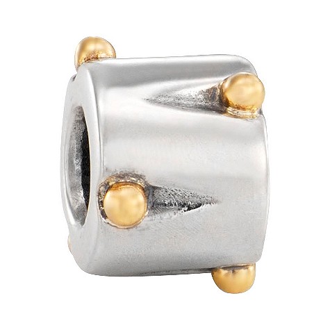 pandora sterling silver and 14ct gold beaded