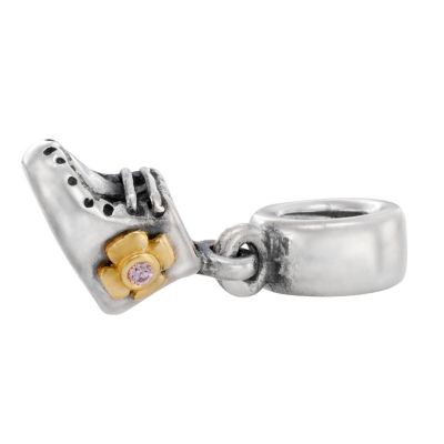 Pandora Pink Cubic Zirconia Set Baby Shoe Charm