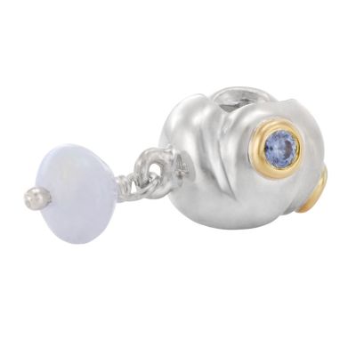 Pandora sterling silver and 14ct gold lavender cubic zirconia charm - Product number 6583687