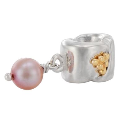 pandora sterling silver and 14ct gold champagne