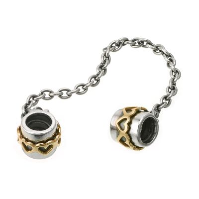 pandora sterling silver and 14ct gold hearts