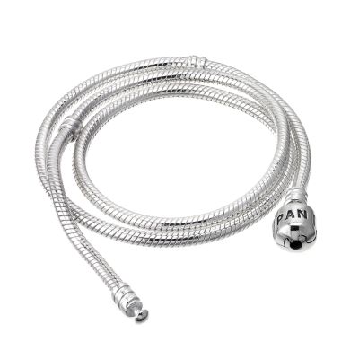 pandora sterling silver clasp necklace 45cm
