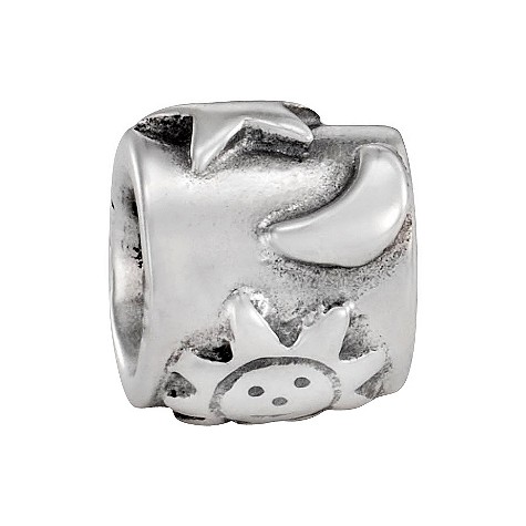 pandora sterling silver moon and stars bead