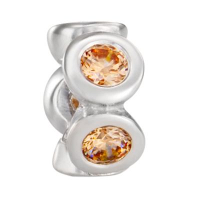 Pandora sterling silver and champagne cubic zirconia sparkles bead - Product number 6585159
